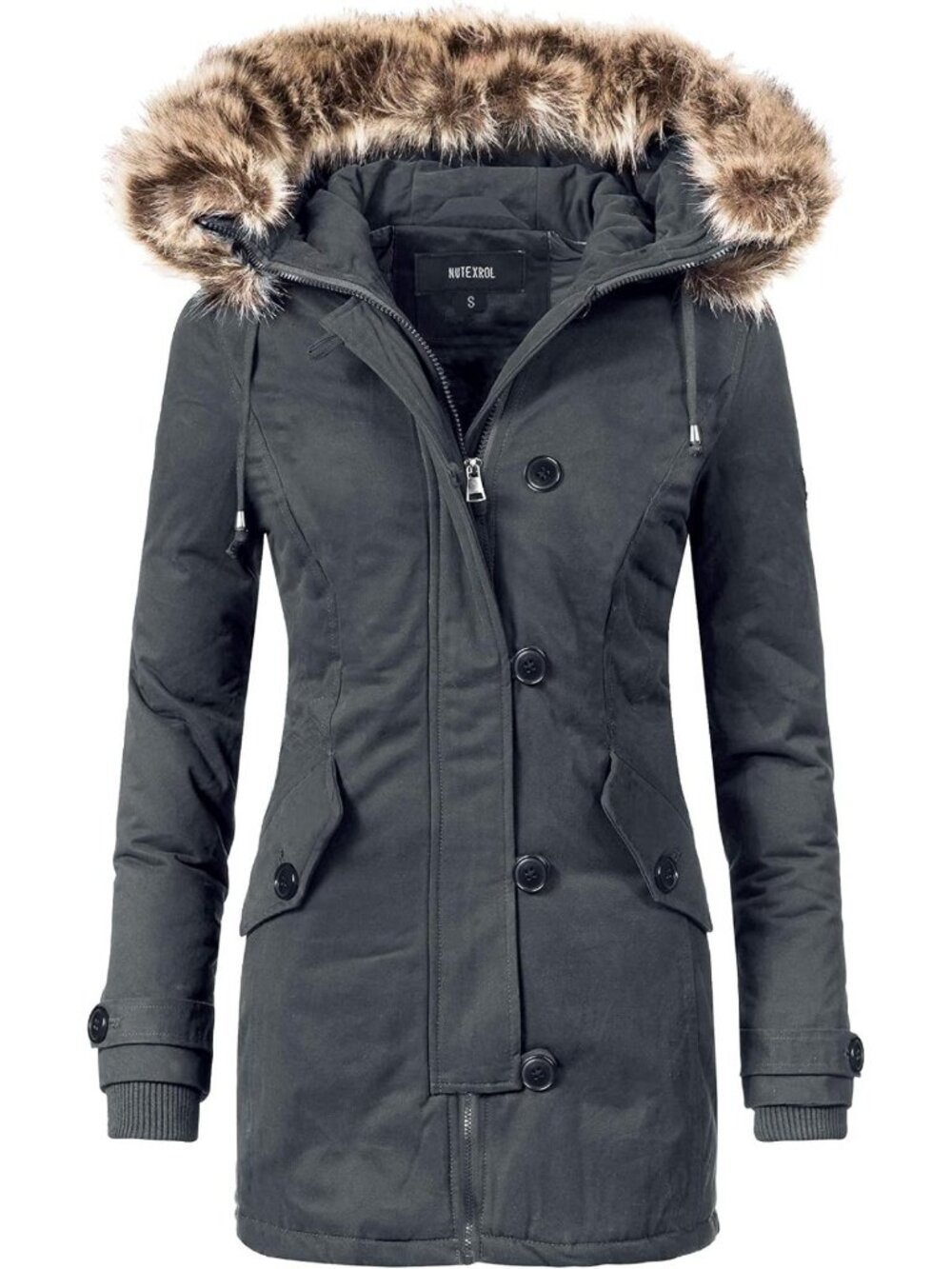 Cozy Women's Thicken Puffer Parka Jacket - Warm Hooded Winter Coat with Faux Fur